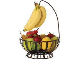 Rope Design Enamel Fruit Basket with Banana Hook